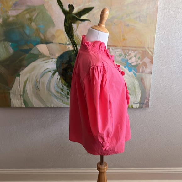 LOVE THE LABEL zuri top in pink carnation large 100% cotton - Picture 8 of 16